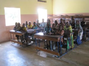 An airy and bright new classroom in Kounfouna
