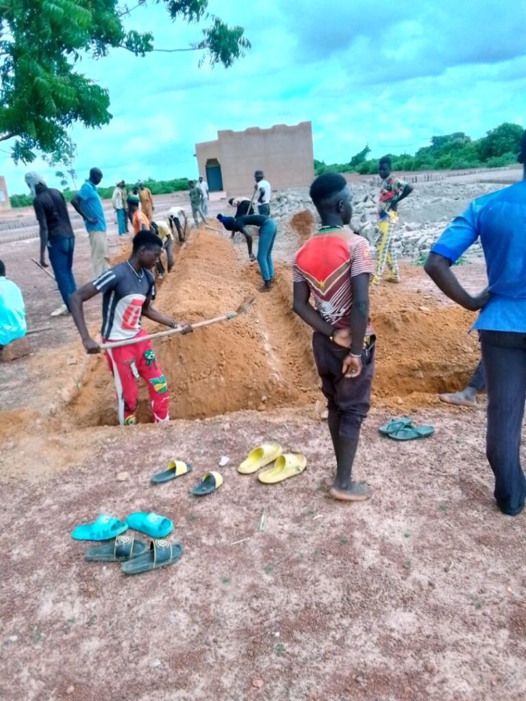 Digging the foundation
