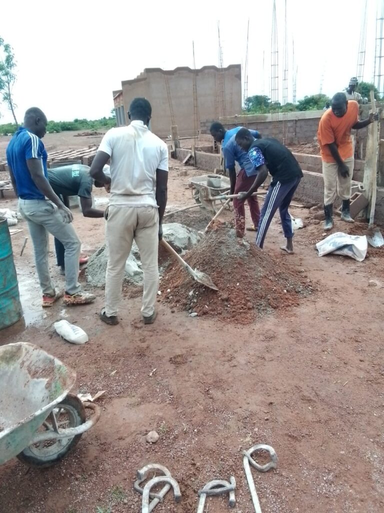 Mixing concrete